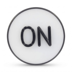Craps button "ON/OFF" Jumbo - 77x20mm - in PVC