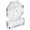 Poker-Turnier-Sieger-Trophäe - aus Glas - graviert - 20 cm hoch