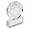 Poker Trophy "ROYAL FLUSH" - glas - 22cm hög