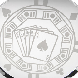 Puchar pokerowy "ROYAL FLUSH" - szklany - 22 cm wysokości
