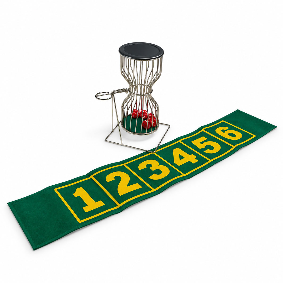 "CHUCK A LUCK" metal 25 cm - with green felt game mat