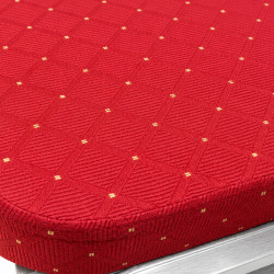 Cadeira para mesa de pôquer "CARDROOM ROUGE" - estrutura metálica - espuma densa - empilhável facilmente.