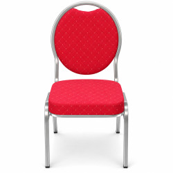 Cadeira para mesa de pôquer "CARDROOM ROUGE" - estrutura metálica - espuma densa - empilhável facilmente.