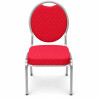 "Poker table chair "RED CARDROOM" - metal frame - dense foam - easily stackable"