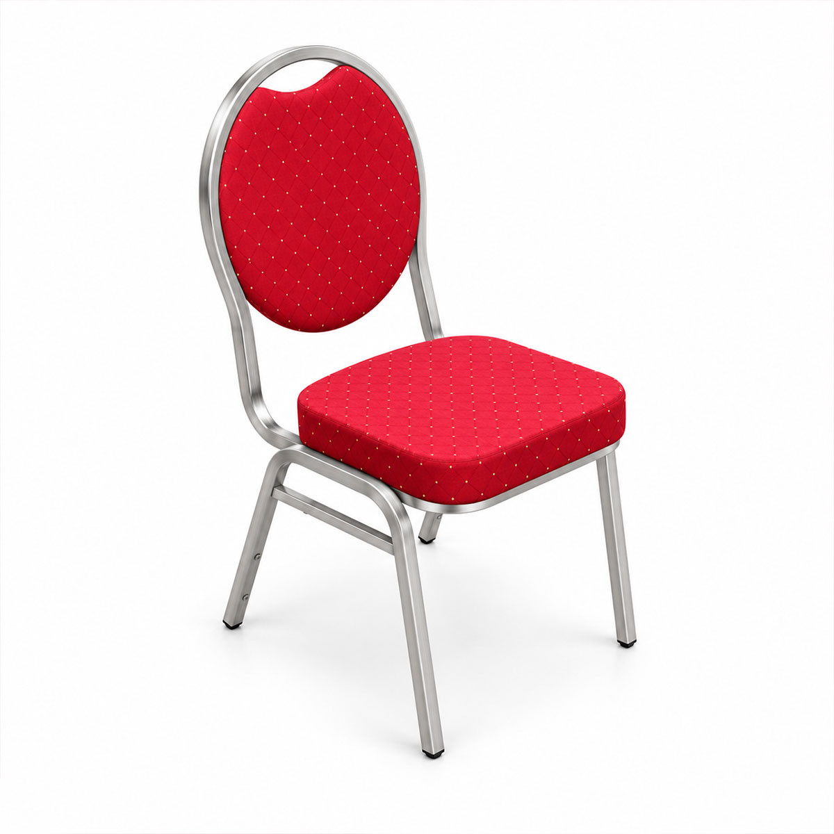 Cadeira para mesa de pôquer "CARDROOM ROUGE" - estrutura metálica - espuma densa - empilhável facilmente.