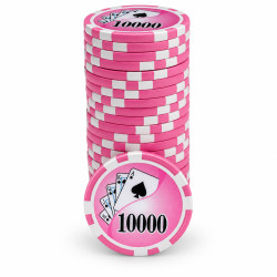 Jetons de poker "YING YANG 10000" - en ABS avec insert métallique – rouleau de 25 jetons  – 11,5 g
