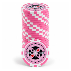 Jetons de poker "ULTIMATE POKER CHIPS 10000" - en ABS avec insert métallique – rouleau de 25 jetons  – 11,5 g