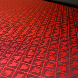 Tissu pour table de poker "SUITED CHERRY"– glisse parfaite – très résistant – en polyester