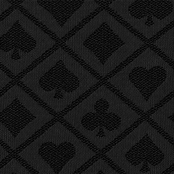 Tissu pour table de poker "SUITED NOIR"– glisse parfaite – très résistant – en polyester