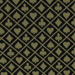 Tissu pour table de poker "SUITED BLACK & GOLD"– glisse parfaite – très résistant – en polyester