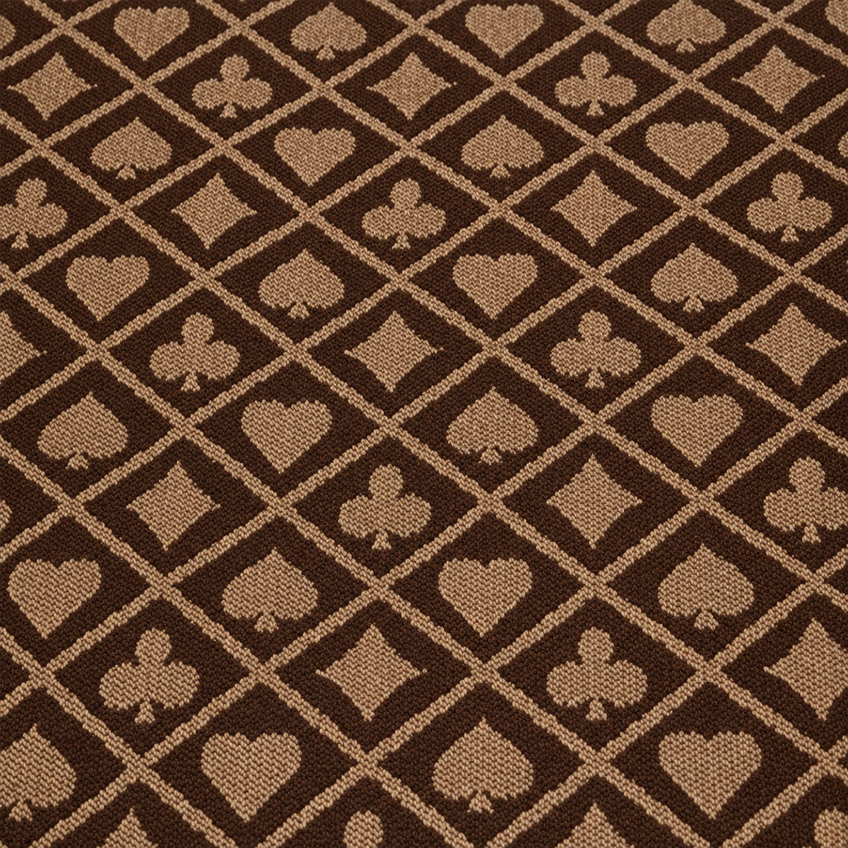 Tissu pour table de poker "SUITED MARRON"– glisse parfaite – très résistant – en polyester