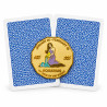 Card Guard "AQUARIUS" - 2 different sides - 50mm - brass