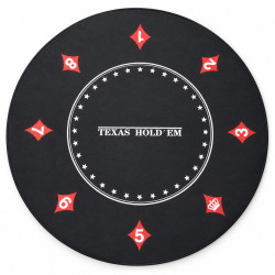 Tapis de poker "ÉCLIPSE" - rond - 90 cm - 8 places - jersey néoprène