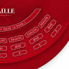Tapis de "BATAILLE RED" - 140 x 70 cm - jersey néoprène