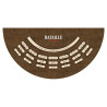 Tapis "BATAILLE MARRON LIGHT" - 140 x 70 cm - jersey néoprène