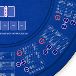 Tapis "ULTIMATE POKER  BLEU XL" - 200 x 100 cm - jersey néoprène