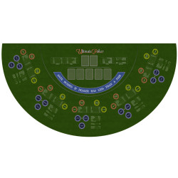 Rug "ULTIMATE POKER GREEN" - English Text - 140 x 70 cm