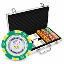 Mallette de 300 jetons de Poker "CROWN" - Version TOURNOI - en Clay composite 14 g - avec accessoires
