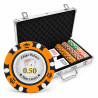 Valigetta da 300 fiches da poker "CROWN" - versione CASH GAME - in Clay composite da 14 g - con accessori