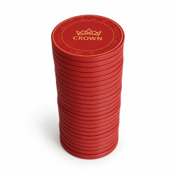 Zeton do pokera "CROWN OF LAUREL - CZERWONY" - ceramiczny - 10g - sprzedawany na sztuki