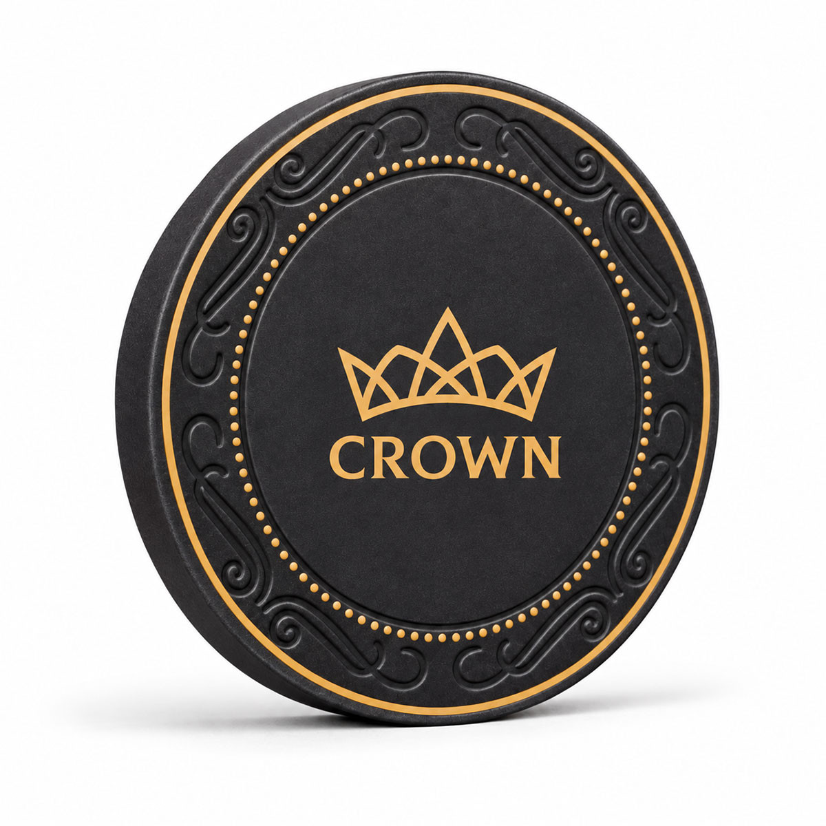 Poker chip "CROWN OF LAUREL - BLACK" - ceramic - 10g - sold individually