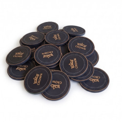 Poker chip "CROWN OF LAUREL - BLACK" - ceramic - 10g - sold individually