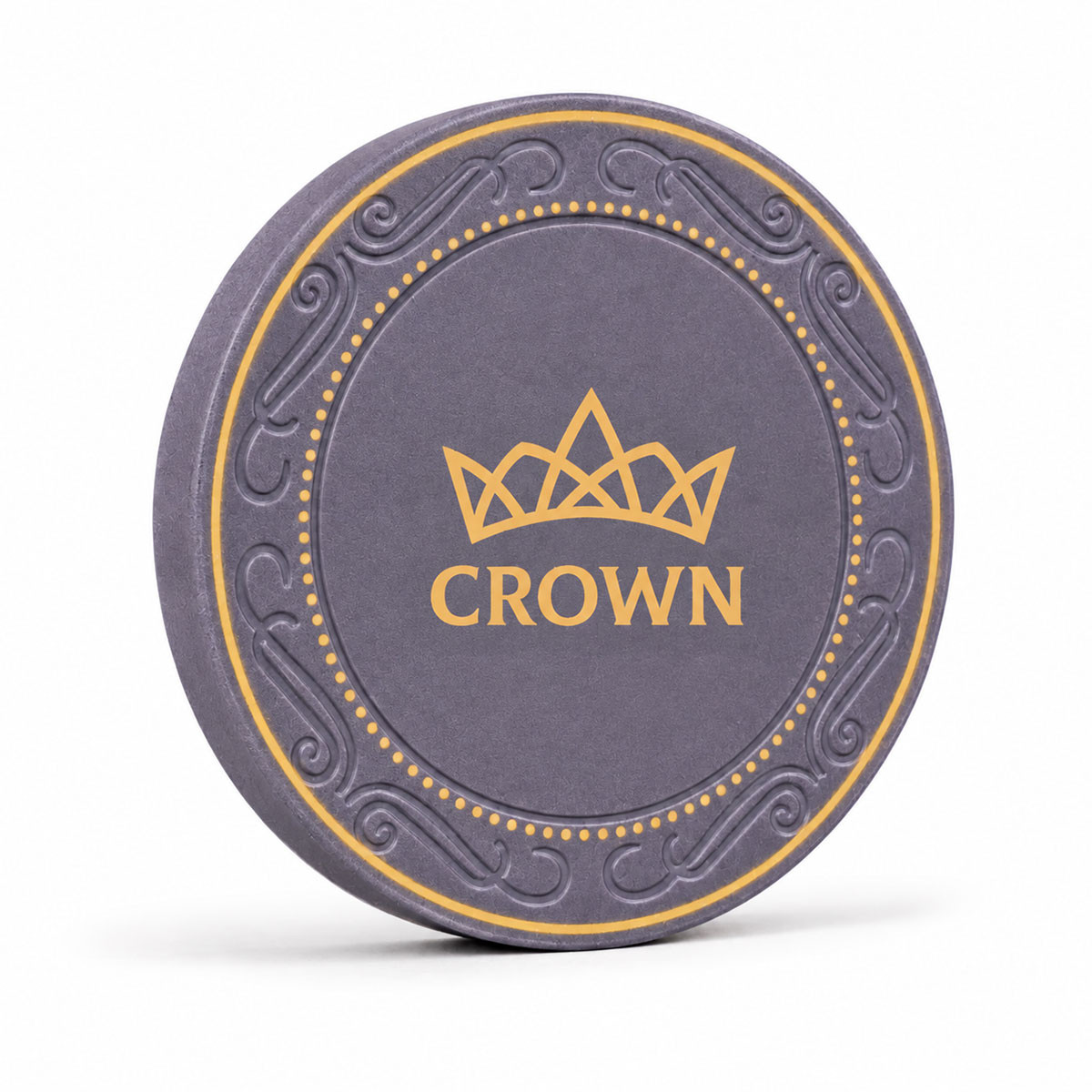 Żeton do pokera "CROWN OF LAUREL - SZARY" - ceramiczny - 10g - sprzedawany pojedynczo