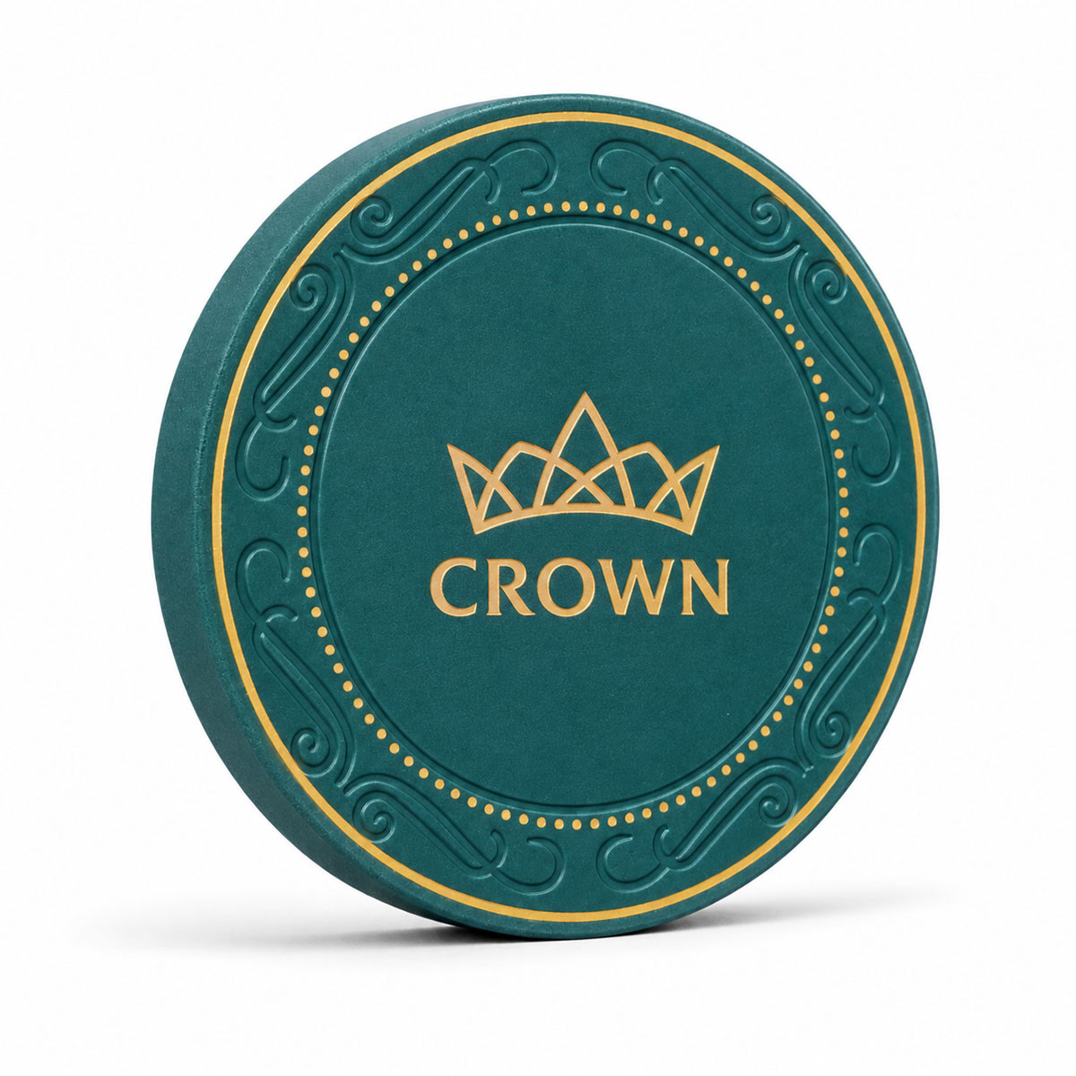 Poker chip "CROWN OF LAUREL - GREEN" - ceramic - 10g - sold individually