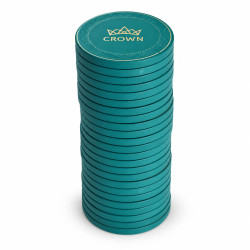 Poker chip "CROWN OF LAUREL - GREEN" - ceramic - 10g - sold individually