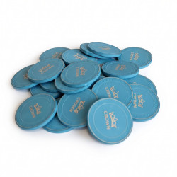 Pokerchip "CROWN OF LAUREL - BLAU" - aus Keramik - 10g - einzeln verkauft