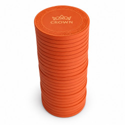 Ficha de pôquer "CROWN OF LAUREL - LARANJA" - em cerâmica - 10g - vendido individualmente