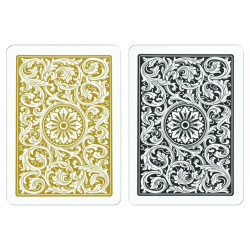 Copag "ELITE - GOLD/BLACK" - coffret de 2 jeux de 55 cartes 100% plastique – format poker – 2 index jumbo