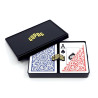 Copag "ELITE - RED/BLUE" - zestaw 2 talii po 55 kart z 100% plastiku - format poker - 2 duże indeksy