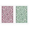 Copag "ELITE - BURGUNDY/GREEN" - set of 2 decks of 55 plastic cards - poker size - 2 jumbo indexes
