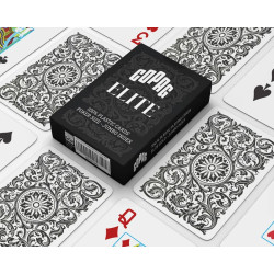 Copag "ELITE - BLACK" - Kartenspiel mit 55 Karten aus 100% Plastik - Pokerformat - 2 Jumbo-Indizes