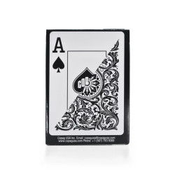 Copag "ELITE - BLACK" - Zestaw 55 kart 100% plastikowych - format poker - 2 duże indeksy