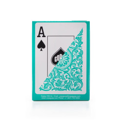 Copag "ELITE - GREEN" - Jeu de 55 cartes 100% plastique – format poker – 2 index jumbo