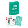 Copag "ELITE - GREEN" - Baraja de 55 cartas 100% plástico - tamaño póker - 2 índices jumbo
