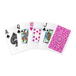 Copag "ELITE - BURGUNDY" - Talia 55 kartek z 100% plastiku - format poker - 2 jumbo indeksy