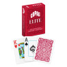 Copag "ELITE - RED" - Gra karciana z 55 kartami 100% plastikowymi - format poker - 2 indeksy jumbo.