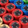 500 "SPIDER" Cash Game chips - 1 unique set - will not be reissued - 1/5/10/25/100