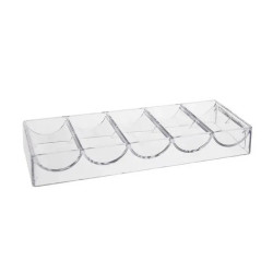 Estuche de almacenamiento "ALU 600" para 600 fichas de póker - de aluminio - 6 estantes extraíbles de 100 fichas
