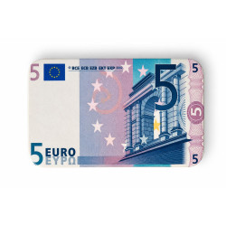 Plaque de poker "5 EUROS" – en céramique – 8,5 x 5,2 cm