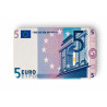 Plaque de poker "5 EUROS" – en céramique – 8,5 x 5,2 cm