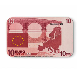 Plaque de poker "10 EUROS" – en céramique – 8,5 x 5,2 cm