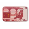 Plaque de poker "10 EUROS" – en céramique – 8,5 x 5,2 cm