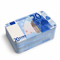 Plaque de poker "20 EUROS" – en céramique – 8,5 x 5,2 cm