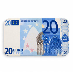 Plaque de poker "20 EUROS" – en céramique – 8,5 x 5,2 cm