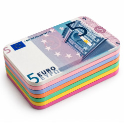 Plaque de poker "5 EUROS" – en céramique – 8,5 x 5,2 cm