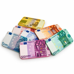 Plaque de poker "100 EUROS" – en céramique – 8,5 x 5,2 cm